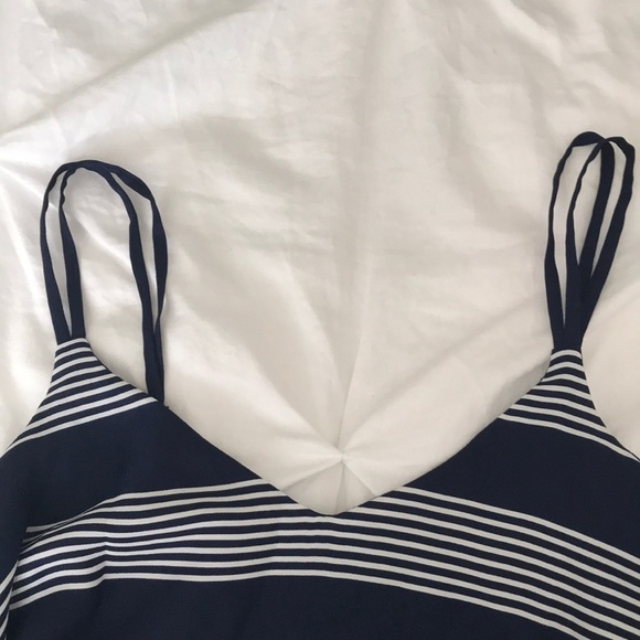 Lucy Paris Navy and White Crop Top - Picture 2 of 4
